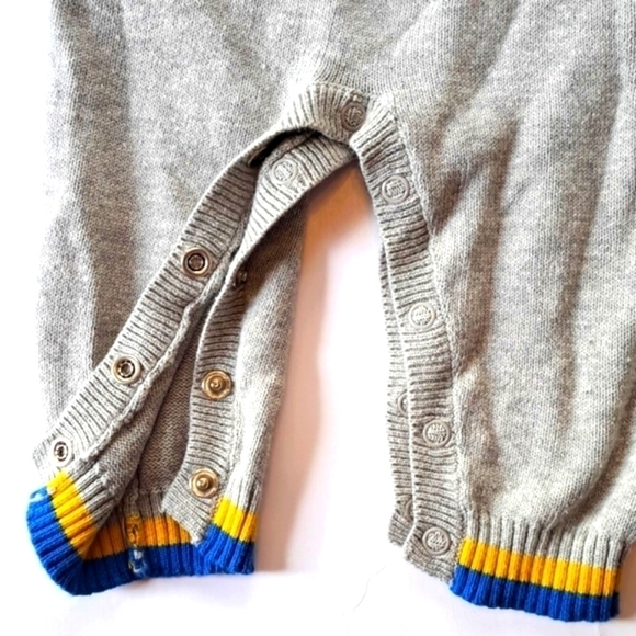 Baby Cat&Jack long sleeve jumper sleeper onesie fair isle 3-6 months 100% cotton - Picture 5 of 9